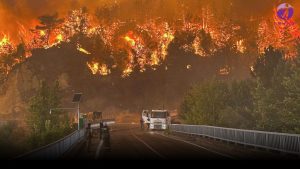 At least ten firefighters and rescue personnel are killed by raging wildfires in Turkey