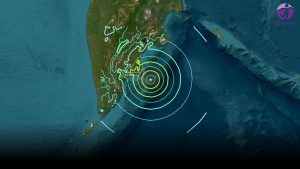 The USGS reports that powerful earthquakes off the coast of Russia cause a tsunami warning