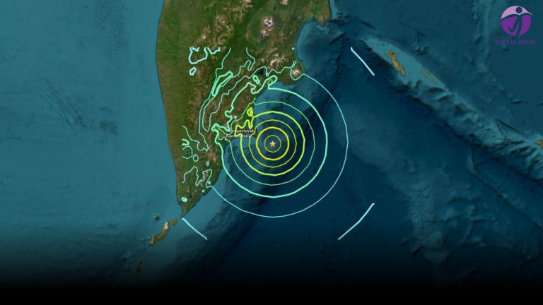 The USGS reports that powerful earthquakes off the coast of Russia cause a tsunami warning